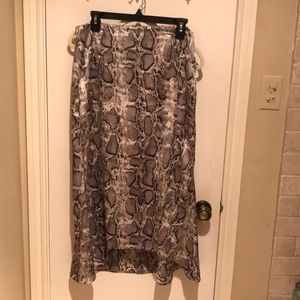 Beautiful silky snake printed skirt
